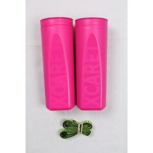 2Pack Xcaret Mexico Travel Water Bottle Crossbody Adjustable Strap 26oz Lanyard